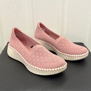 Skechers Pink Knit Slip-On Shoes